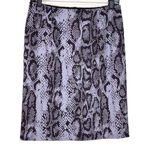 Lysse Straight Pencil Skirt Viper Gray Snake Print Medium Knee Length NWT